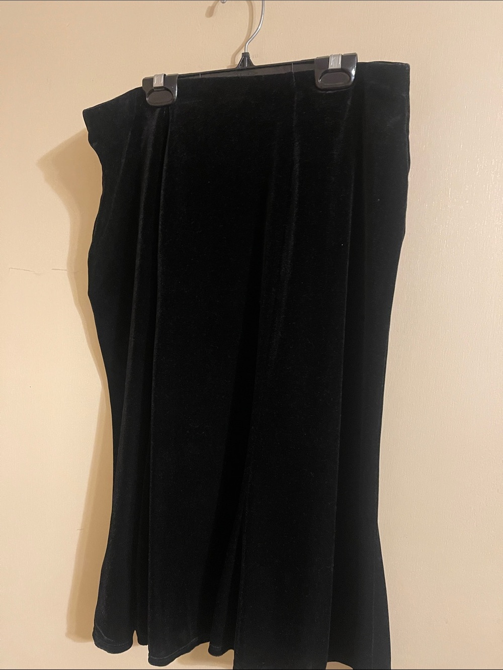 Elementz Black Velvet A-Line Skirt